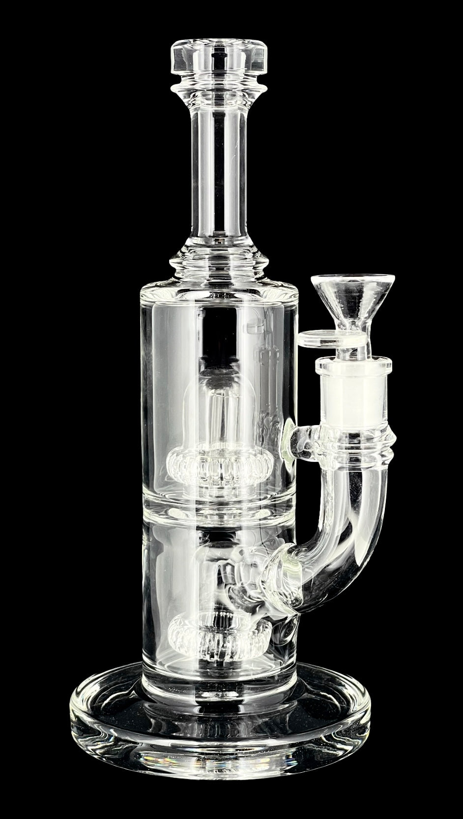 Clear Bottle Rig w/ Double UFO Perc