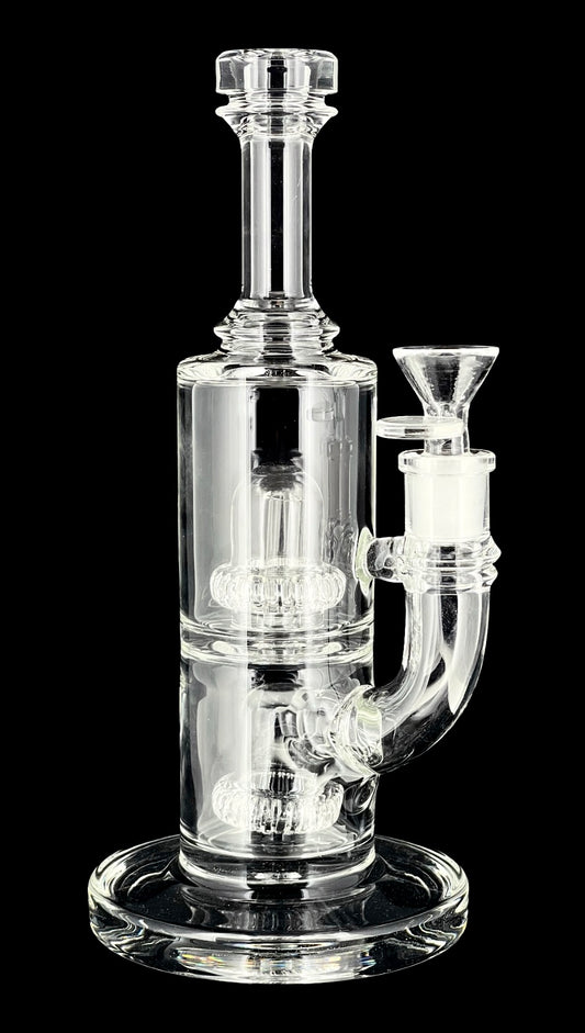 Clear Bottle Rig w/ Double UFO Perc