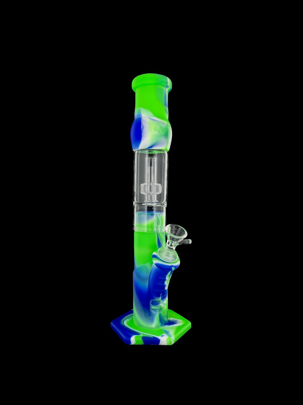 Silicone Straight w/ Glass Showerhead Perc