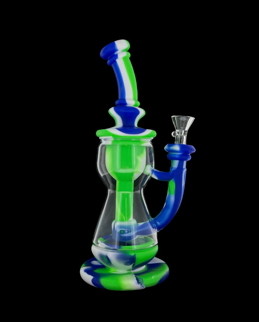 Silicone Klein Recycler w/ Glass Body Rig