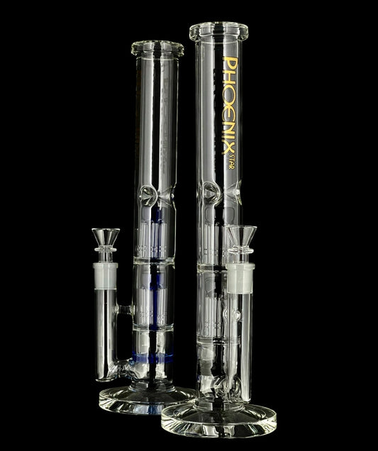 Phoenix Straight Tube with Double Tree Perc and Honeycomb