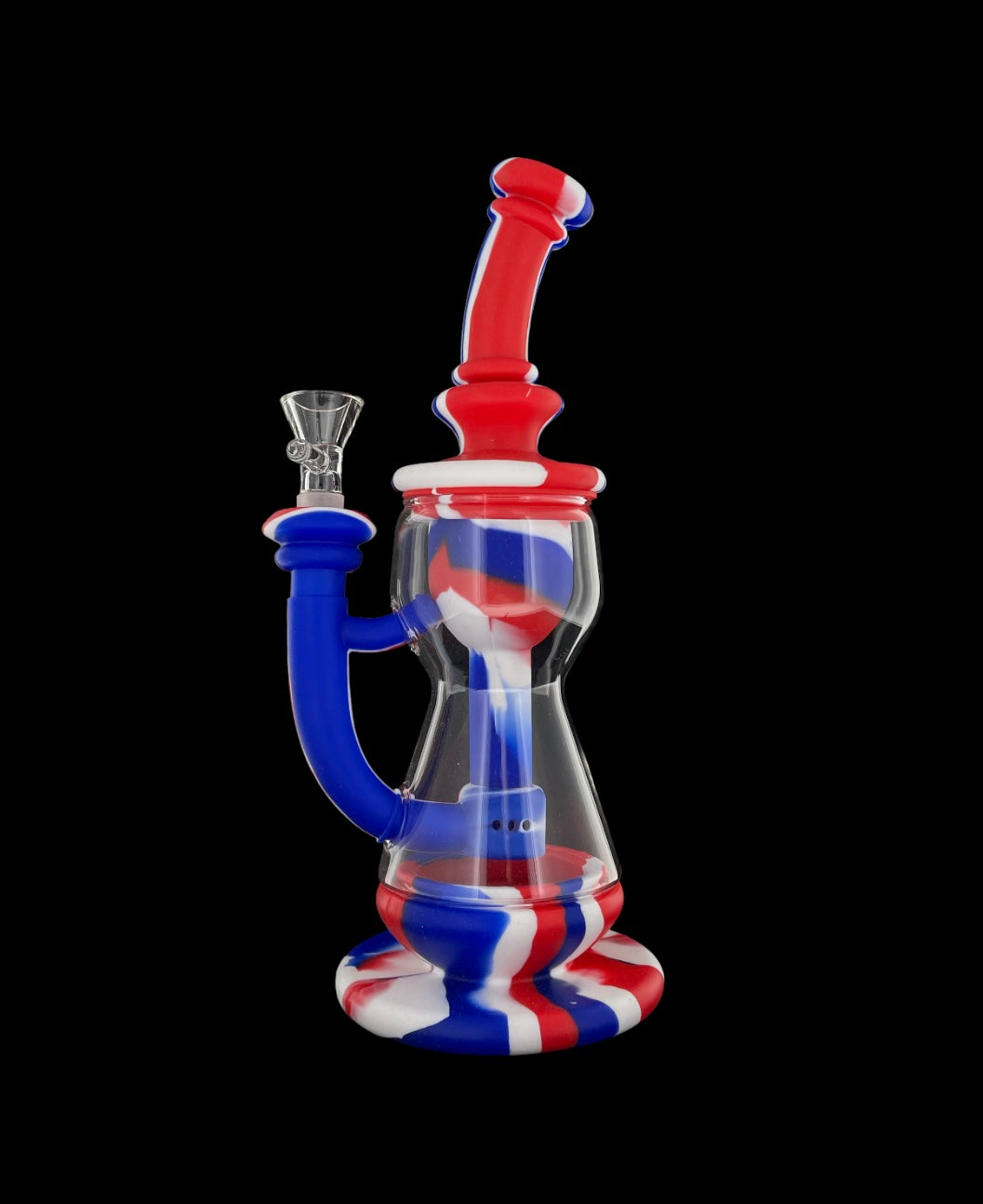 Silicone Klein Recycler w/ Glass Body Rig