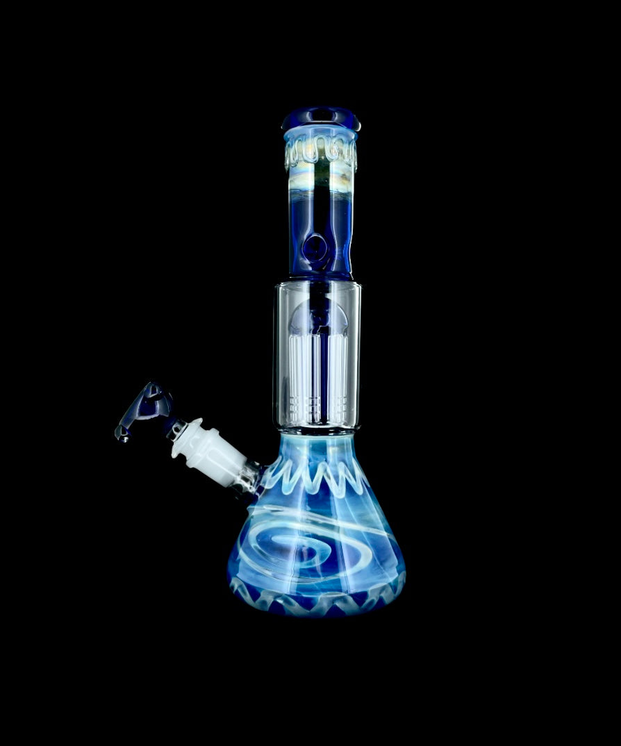 Silver Fumed Beaker with Tree Arm Perc