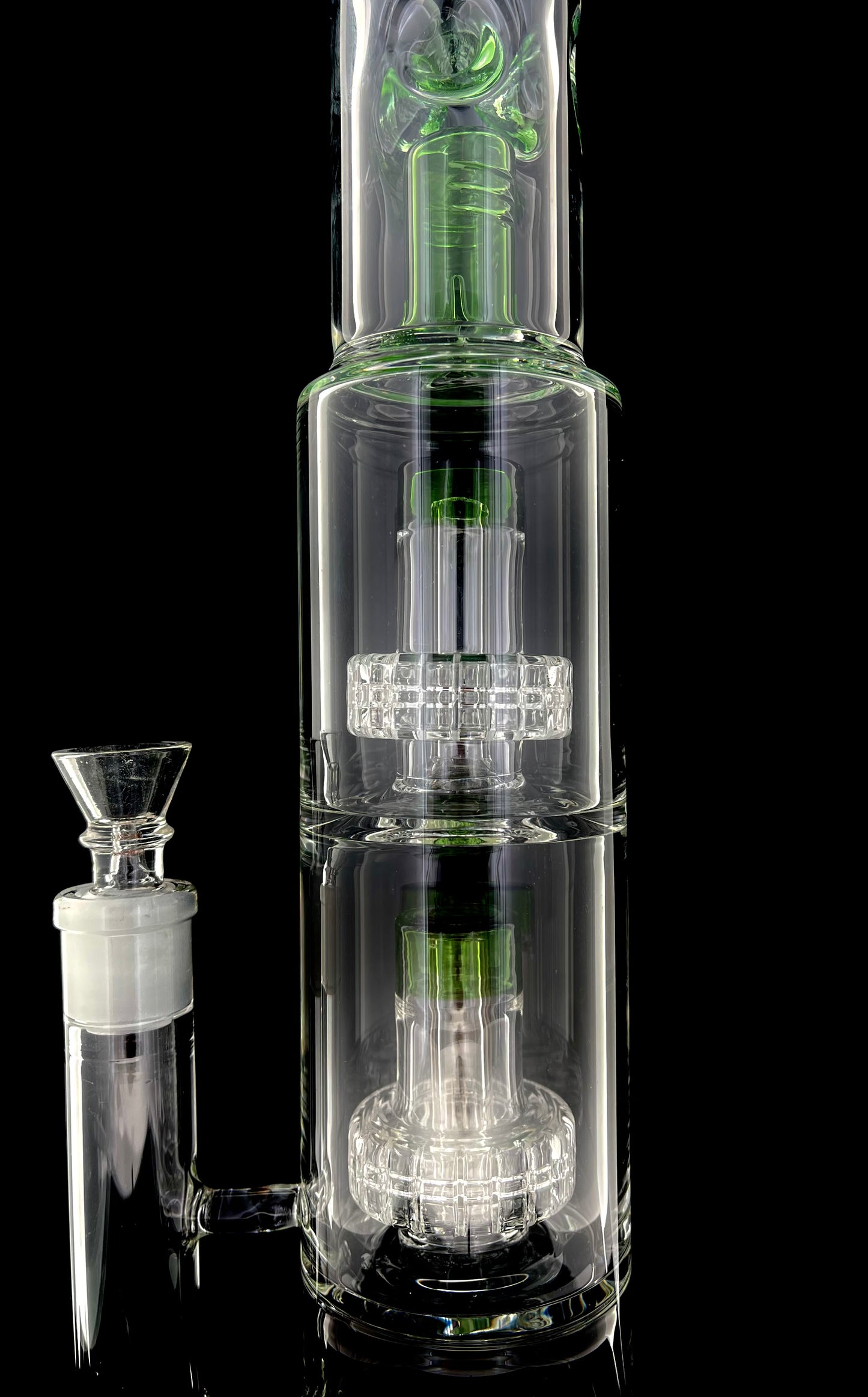 18” Straight Tube with Double Matrix Perc & Splash Guard