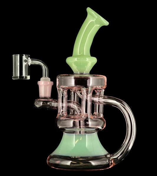 Pink and Green Full Color Recycler w/ Quad Pillars