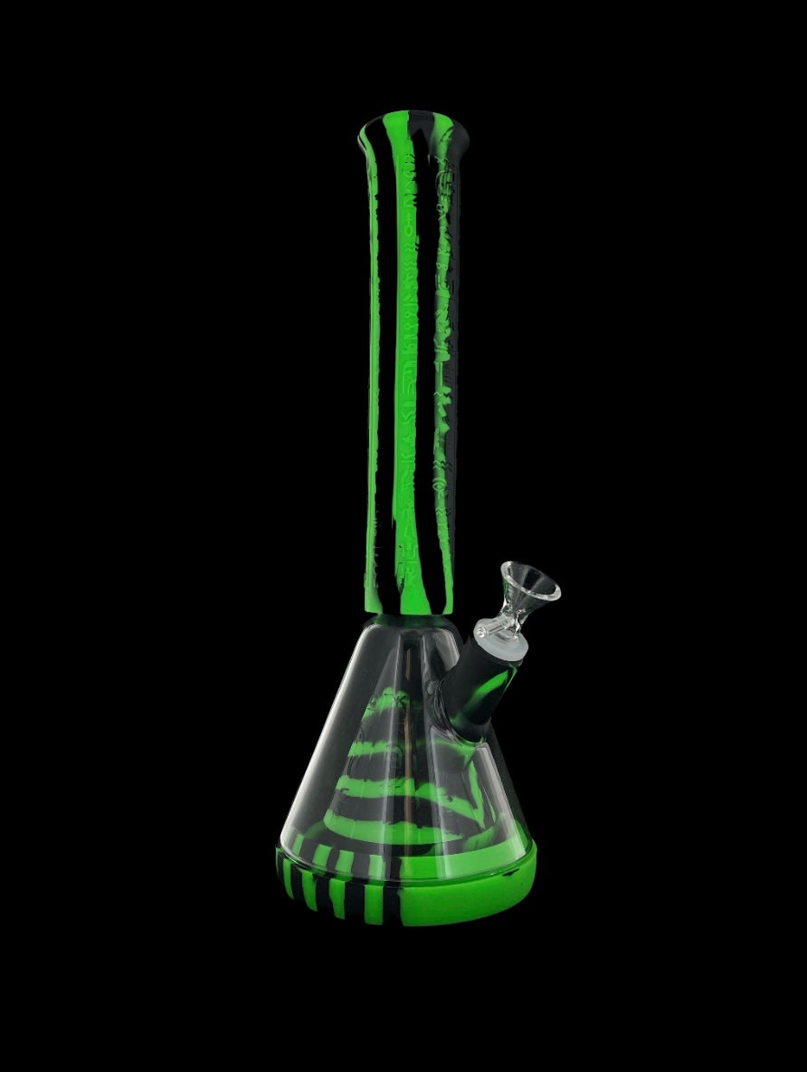 Silicone Beaker w/ Glass Chamber & Pyramid Perc