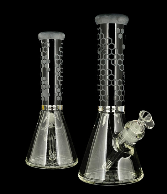 Heavy Honeycomb Sandblasted Beaker