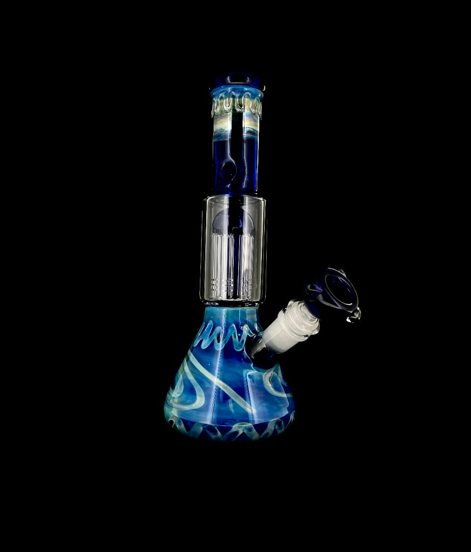 Silver Fumed Beaker with Tree Arm Perc