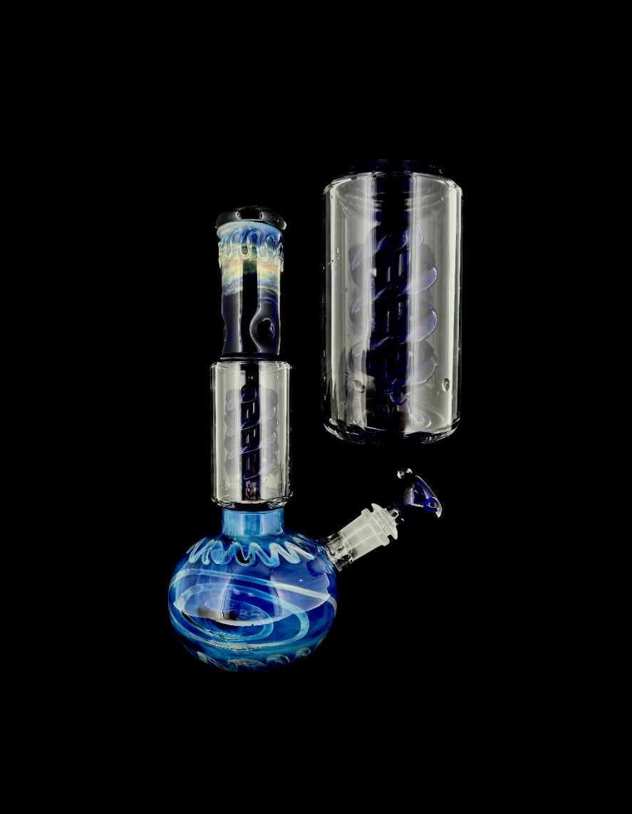 Silver Fumed Beaker with Coil Perc