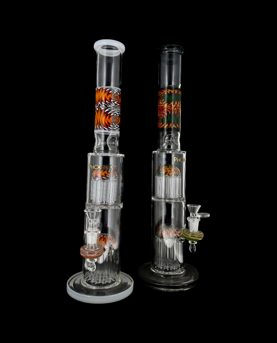 Phoenix Star Wig Wag Double Perc Straight Tube