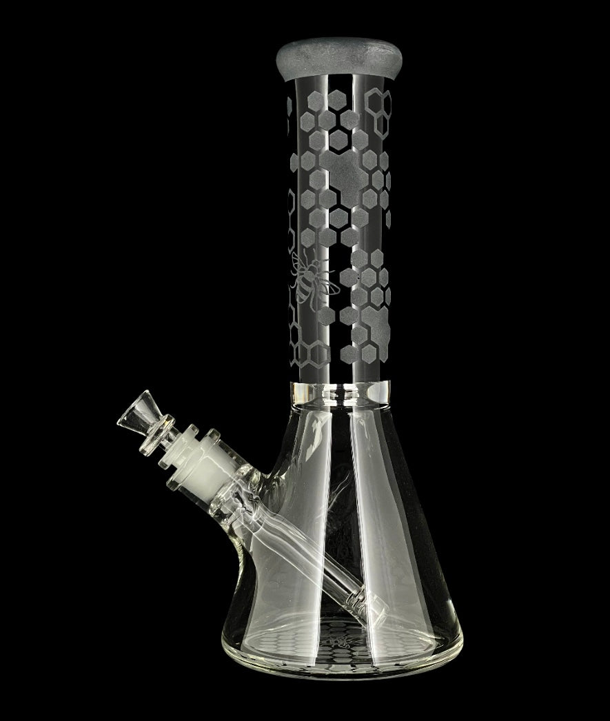 Heavy Honeycomb Sandblasted Beaker