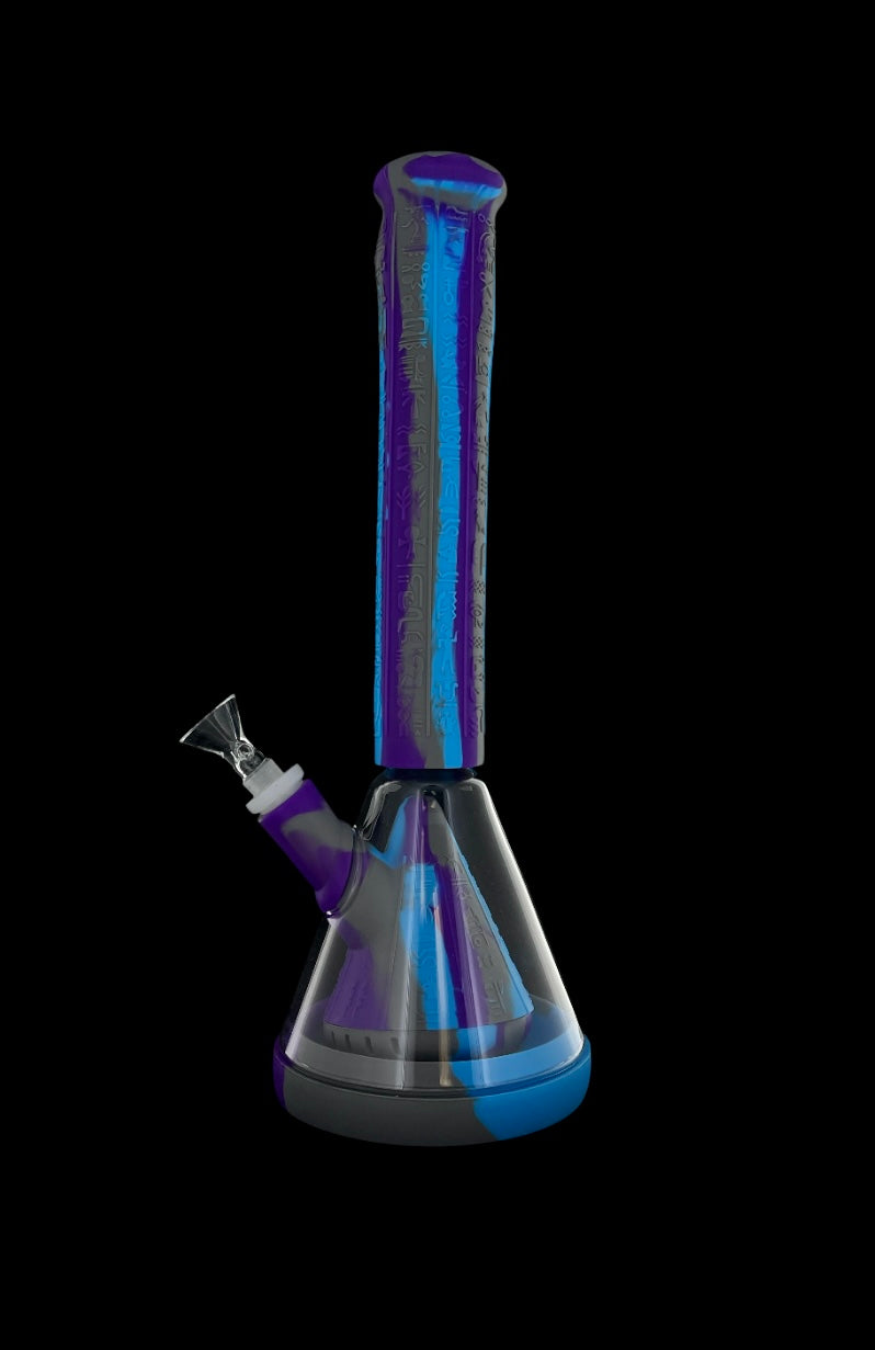 Silicone Beaker w/ Glass Chamber & Pyramid Perc