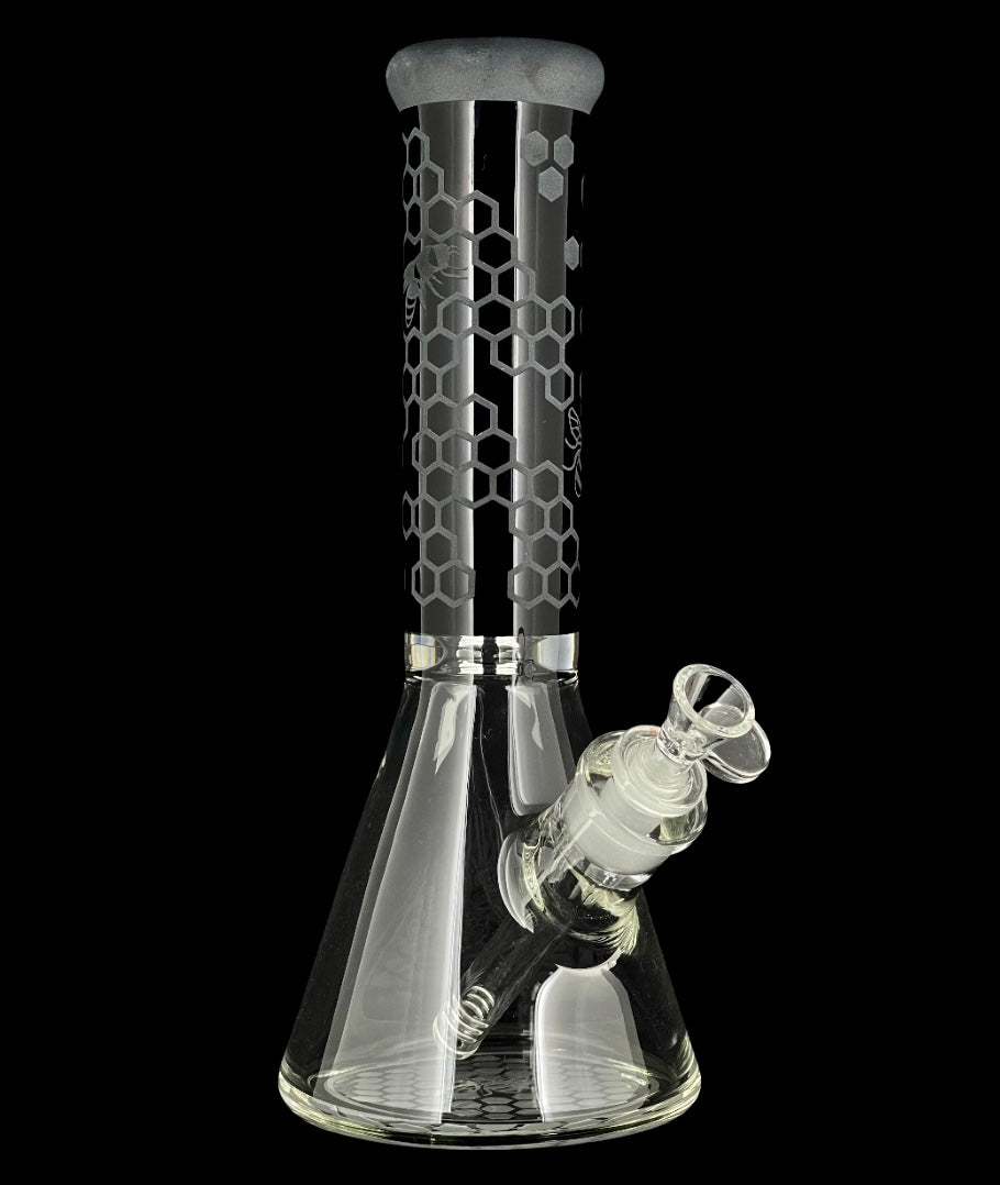 Heavy Honeycomb Sandblasted Beaker