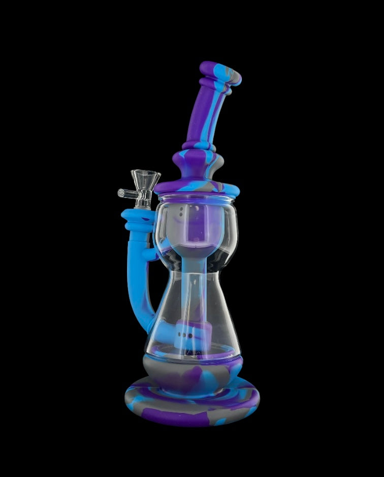 Silicone Klein Recycler w/ Glass Body Rig