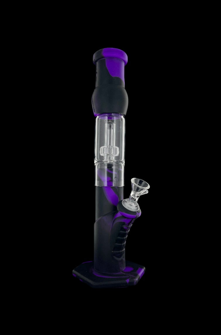 Silicone Straight w/ Glass Showerhead Perc