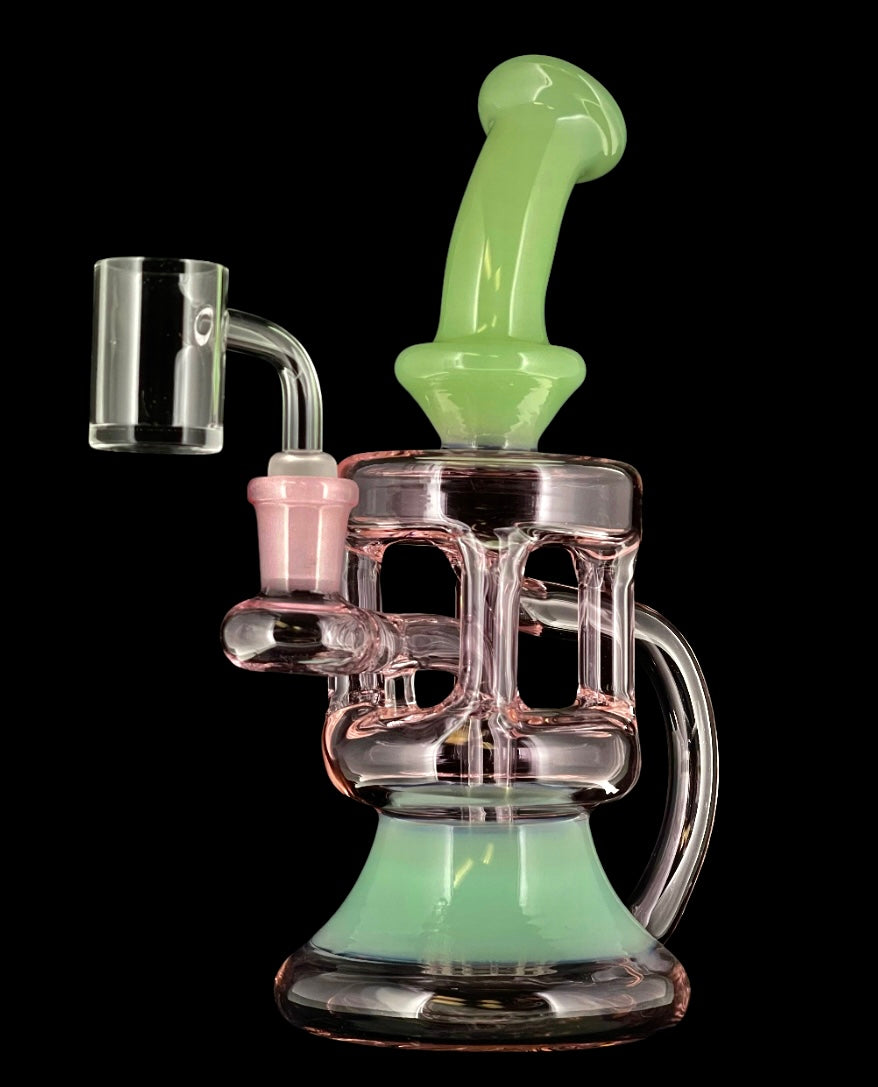 Pink and Green Full Color Recycler w/ Quad Pillars