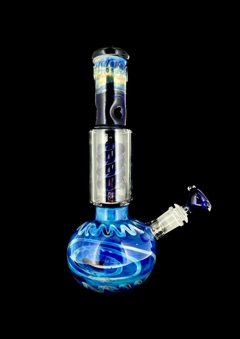 Silver Fumed Beaker with Coil Perc